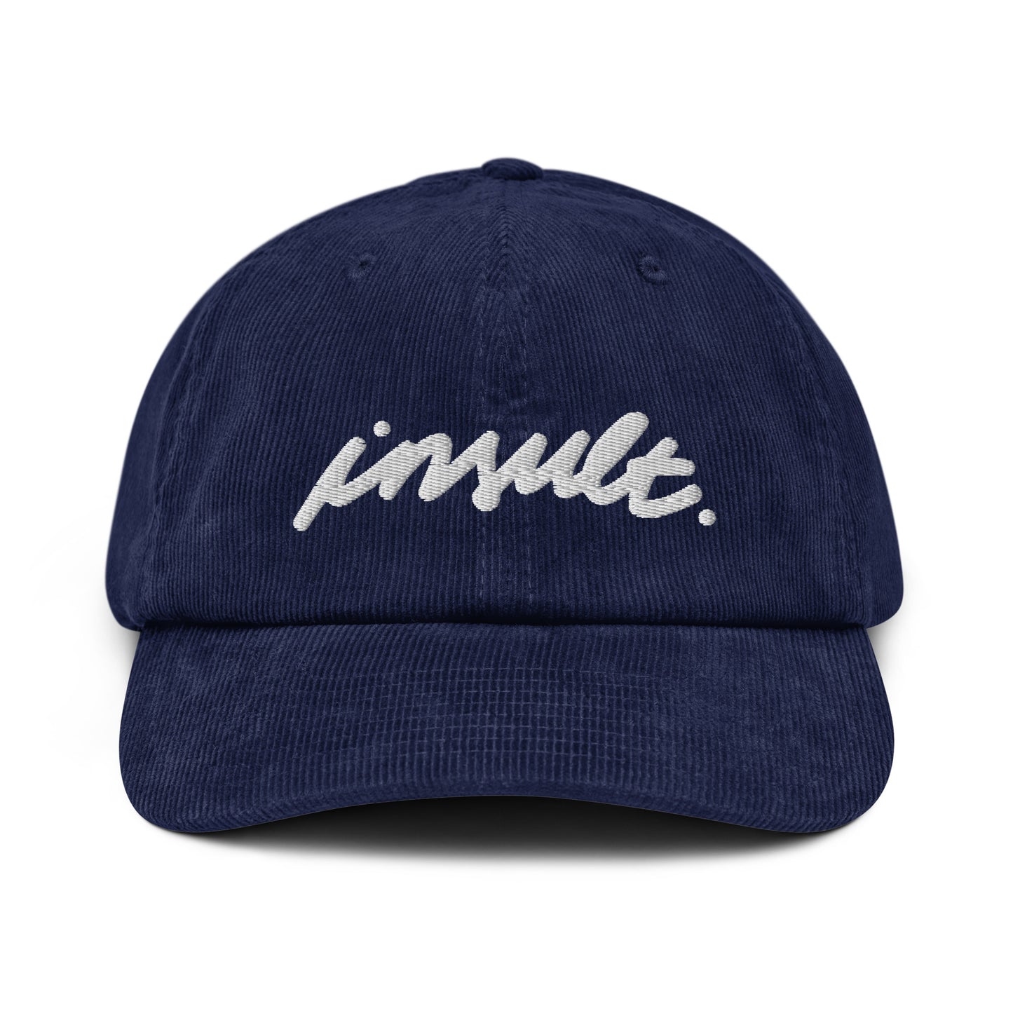 INSULT LOGO® Oxford Navy Corduroy Hat